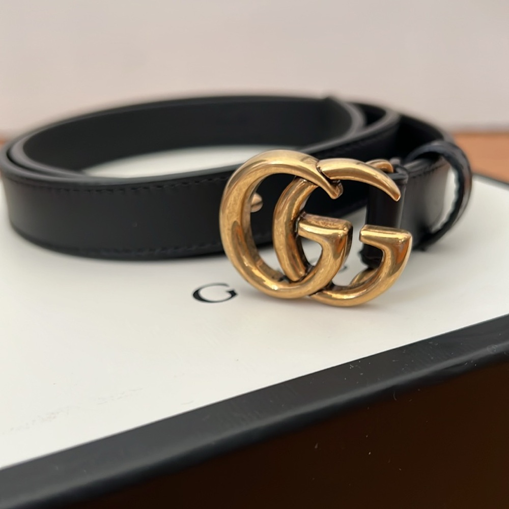 Gucci GG Marmont Thin Belt - Sz 85